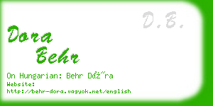 dora behr business card